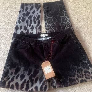 New Tru Luxe jeans animal print super soft size 8 skinny ankle jeans